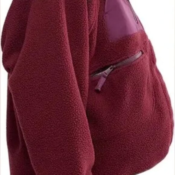 Free People X Hatch Hit the Slopes Pullover Jacket | Dark Red Burgundy - Picture 5 of 14